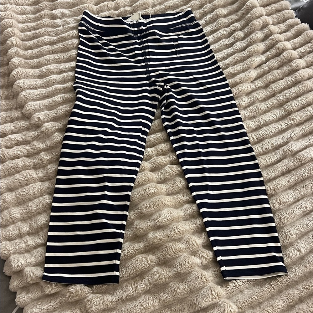 Boden Classic Navy and White Striped Leggings